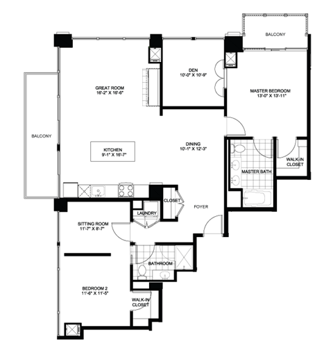 Floor plan at Flair Tower